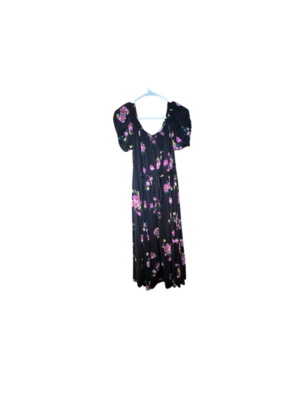 torrid Black Maxi Dress with Pink Floral Print